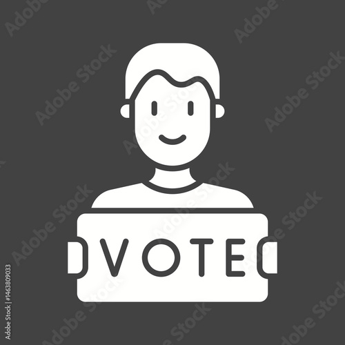 Voter icon vector image. Suitable for mobile apps, web apps and print media.