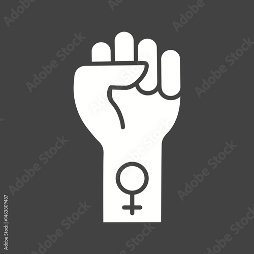 Women Power icon vector image. Suitable for mobile apps, web apps and print media.