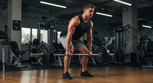 Man deadlifting in a gym