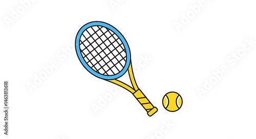 tennis racket and balls