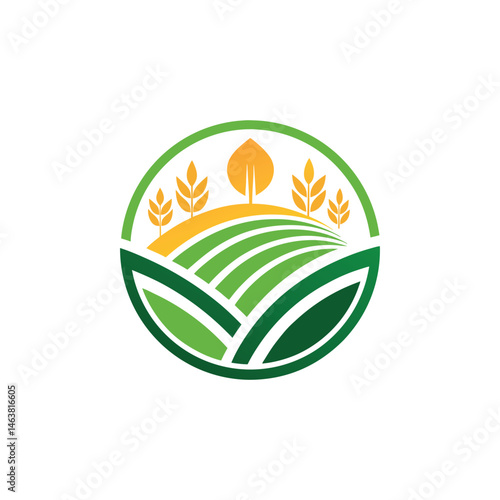agriculture logo design vector  