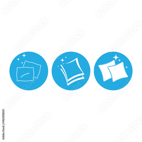Stylized Pillow logo vector and symbol design