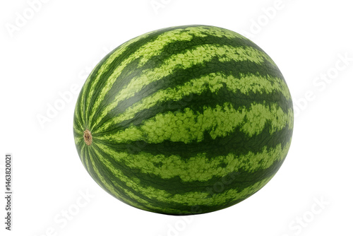 Fresh watermelon isolated on a transparent background. Cut out the PNG format for graphic design.