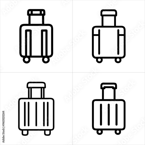 luggage icon set