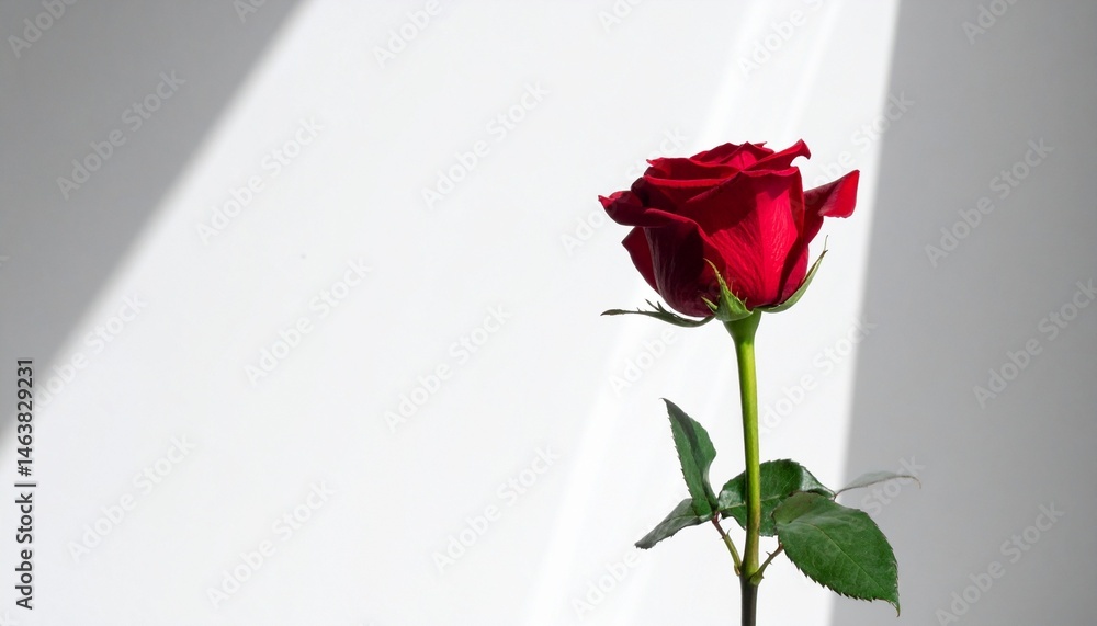 Obraz premium red rose in a vase