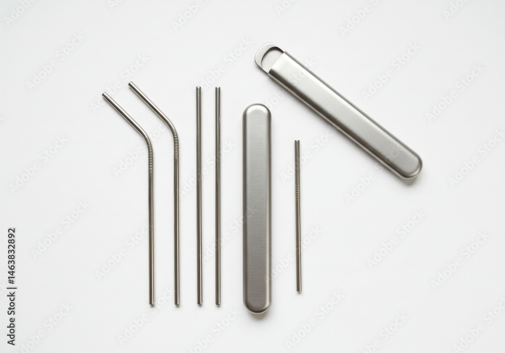 Reusable stainless steel straws with case for eco-friendly drinking solutions Reusable stainless steel straws with case for eco-friendly drinking solutions