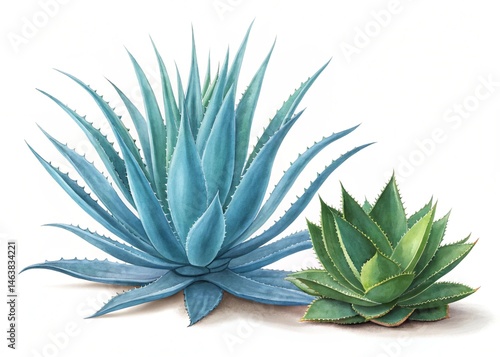 aloe vera plant isolated on white