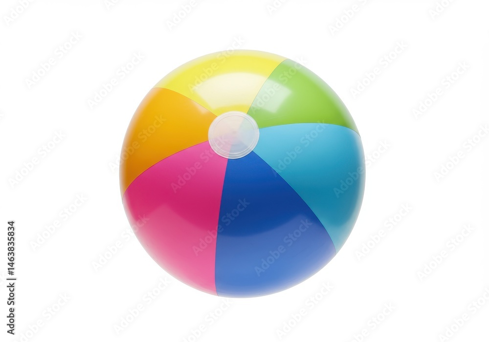 Colorful beach ball isolated on white background Colorful beach ball isolated on white background