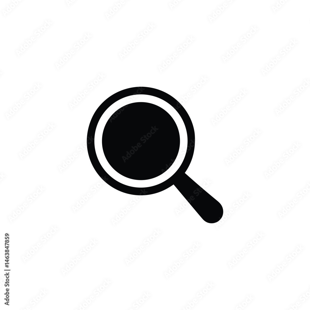 magnifying glass black and white icons on a background design. magnifying glass black and white icons on a background design.