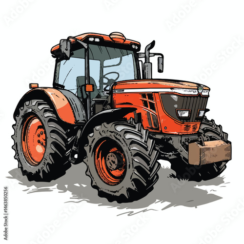 A cute of Tractor vector illustration