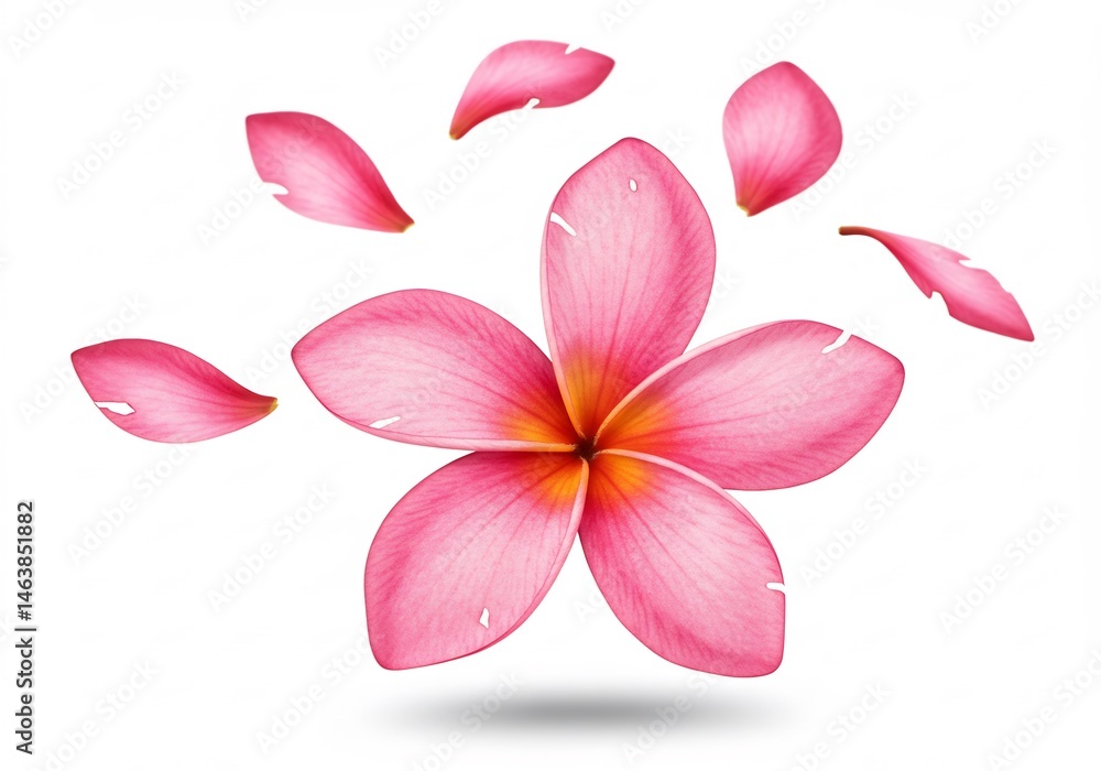 Fototapeta premium 舞い落ちるピンクの花びら 優美な構図