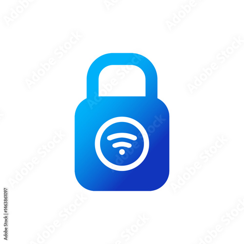  WiFi Lock Icon for Secure Wireless Connection Vector