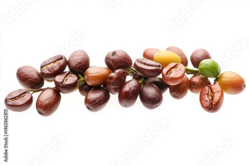 Wallpaper Mural dry coffee beans on white background Torontodigital.ca