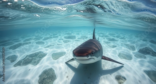 shark in under water