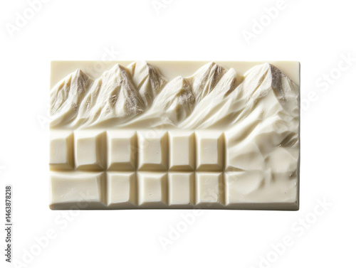 Unique Mountain Shaped White Chocolate Bar PNG - Visco Sponge Dessert Treat