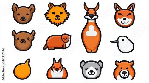 Cute and Colorful Animal Illustrations with Foxes and Squirrels