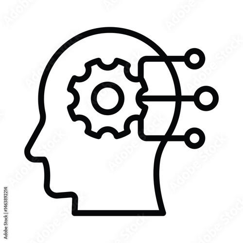 Artificial Intelligence Vector outline icon. Eps10 file 