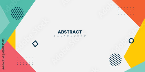 Abstract fun color modern texture for education, child geometric background.
