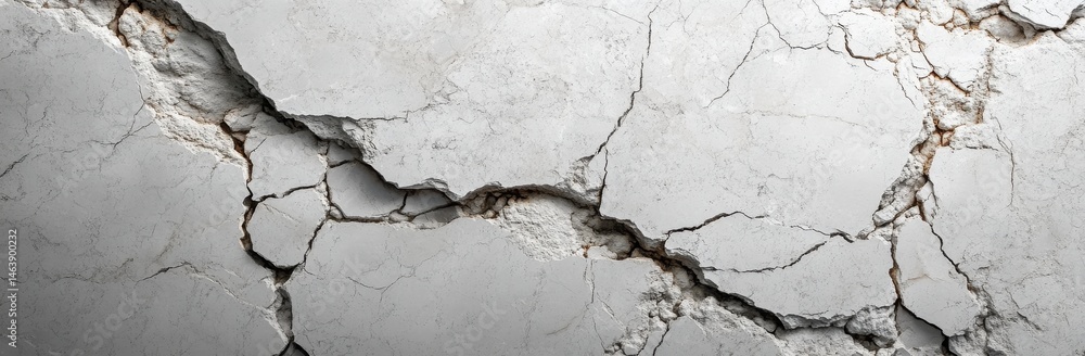 Obraz premium Cracked Gray Surface Texture Close up