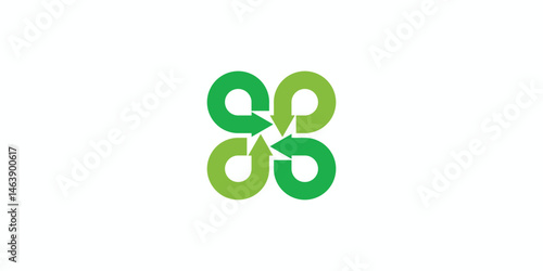 Unique and modern Recycle logo design