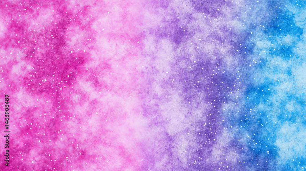 Obraz premium and dreamy pastel background featuring blend of pink, purple, and blue hues, creating soft, ethereal atmosphere with scattered white specks resembling stars