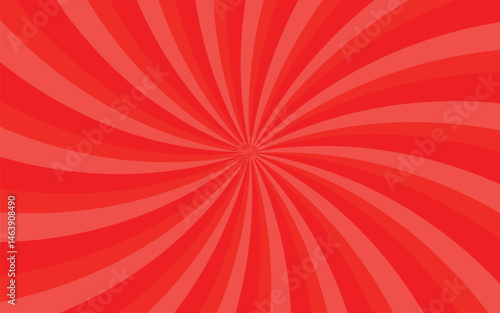 Abstract vector background pattern featuring a red radial spiral swirl design with dynamic curved lines. Vibrant backdrop for digital art or graphic design projects.