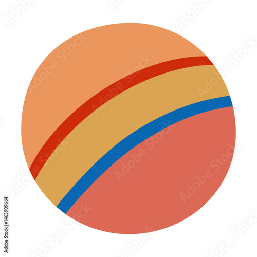 Kids ball. Sport equipment icon. Vector fitness illustration