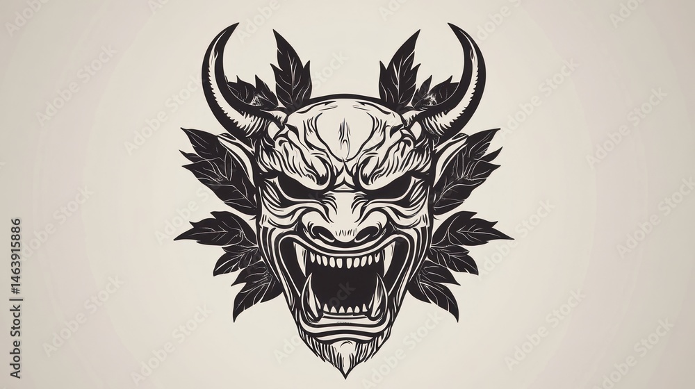 Obraz premium Demon Mask Graphic Design