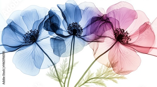 Translucent Floral Art: Anemone X-Ray