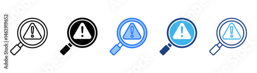 Risks Icon Set With Multiple Style Collection 