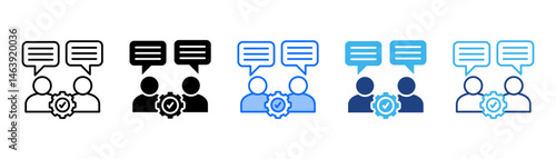 Negotiation Icon Set With Multiple Style Collection 