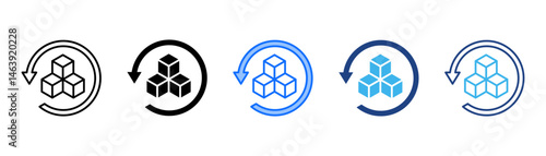 Reverse Logistics Icon Set With Multiple Style Collection 