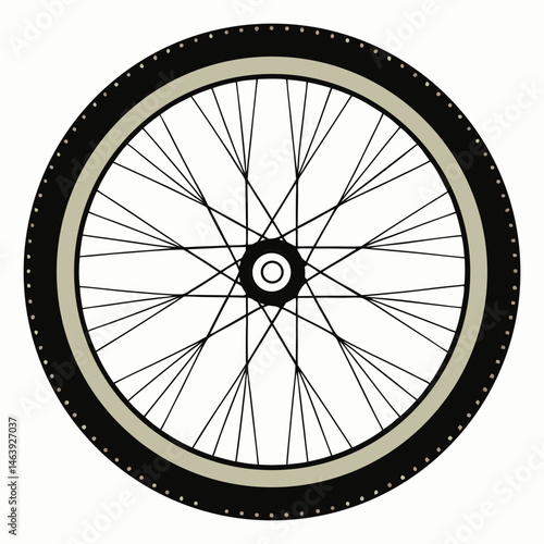 bicycle wheel vector illustration