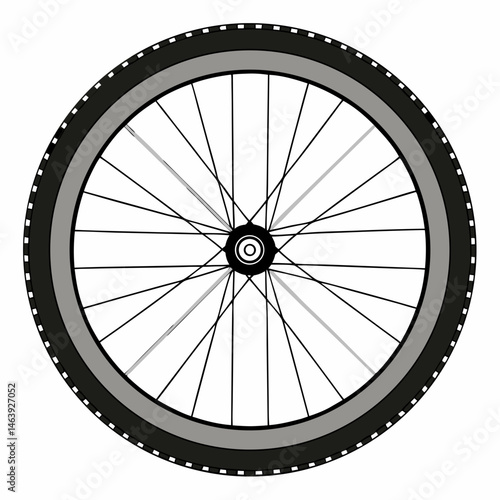 bicycle wheel vector illustration
