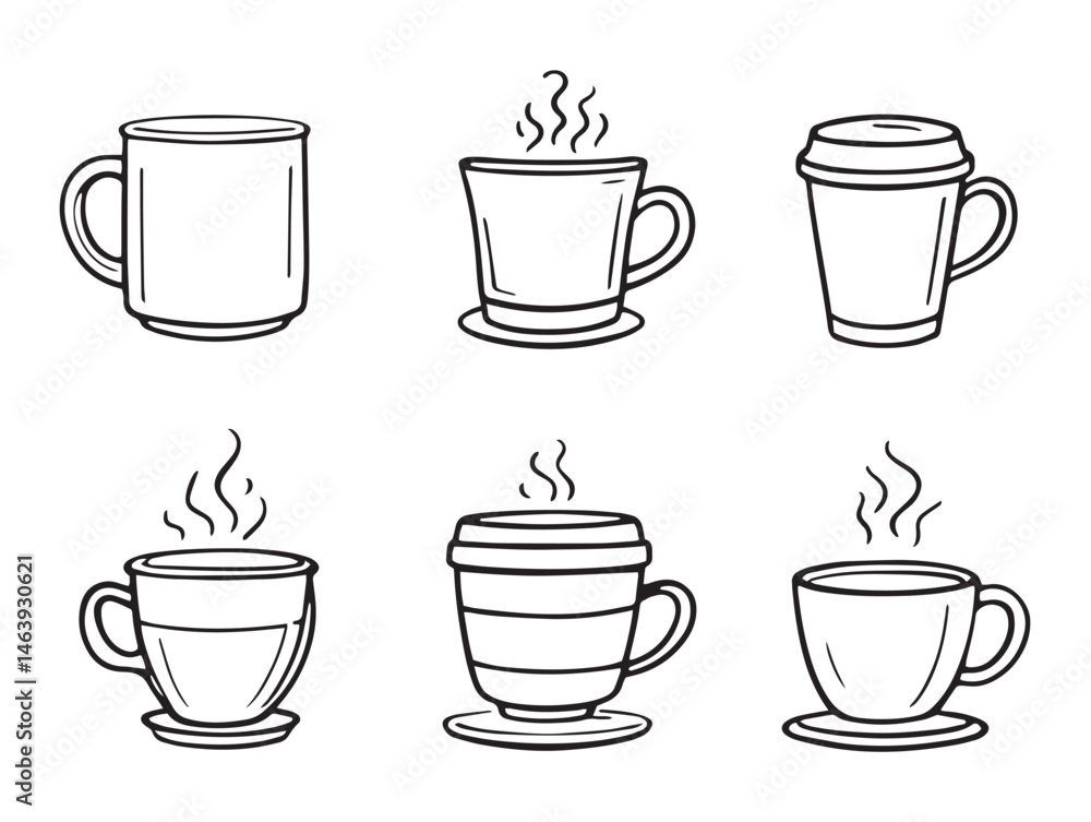 modern coffee cup minimalist line art design modern coffee cup minimalist line art design