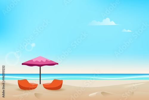 Stunning tropical beach background. Summer vacation concept