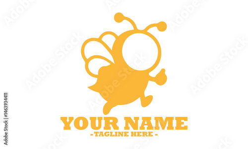 bee with honey logo vector graphic. vector illustration of a detailed bee honey, cute bee vector and bee logo design