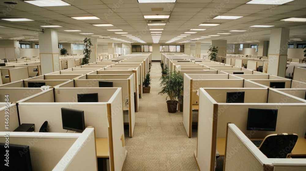 Empty office cubicles (2) Empty office cubicles (2)