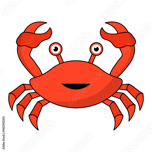 Crab Flat Illustration