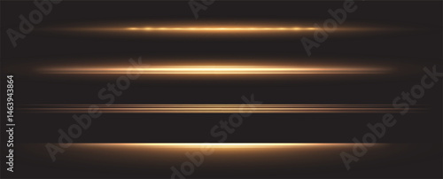 Bright golden glow with sparkles, flares, and dynamic light streaks on a transparent background. Perfect for festive, magic, or energy-themed designs