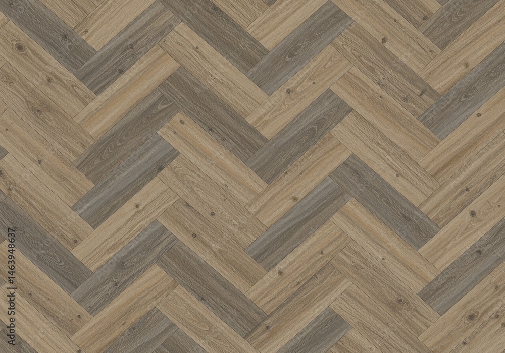 Herringbone Pattern with Brown and Gray Textured Interlocking Tiles Herringbone Pattern with Brown and Gray Textured Interlocking Tiles