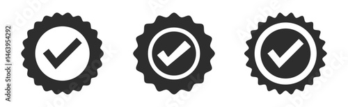 Quality guarantee icon png with checkmark symbol. Approving, check, award, winner, trophy, top quality, promotion concept