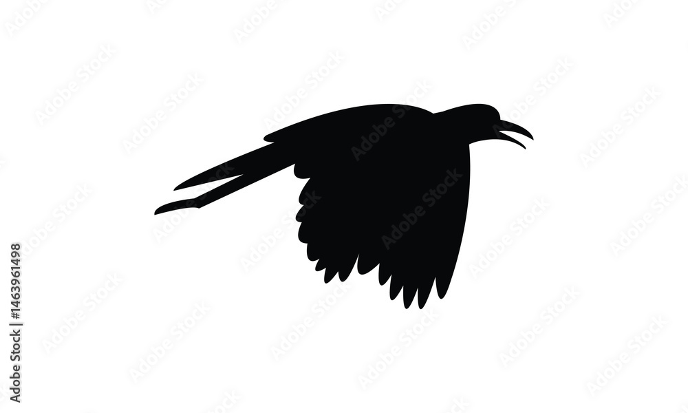 Fototapeta premium Flying African wattled lapwing bird Silhouette Design And Vector Illustration. 