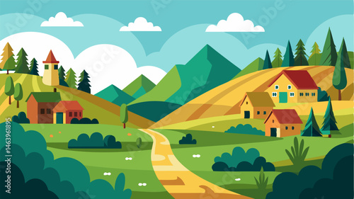 The countryside scenery changes with each passing mile from open fields to dense forests to quaint villages.
