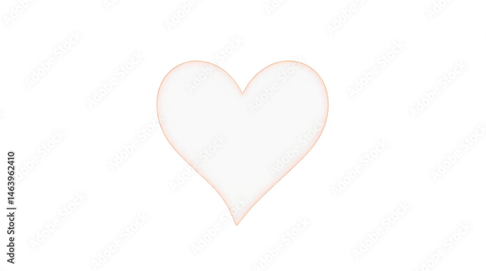 A Large White Heart Outlined in Red, Placed in the Center of a Black Background, Creating a Strong Contrast A Large White Heart Outlined in Red, Placed in the Center of a Black Background, Creating a Strong Contrast