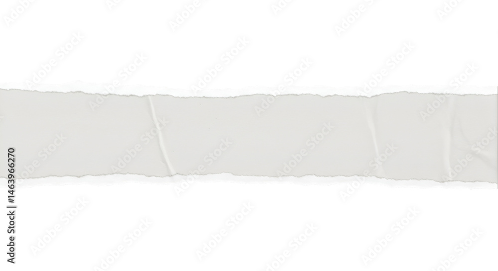 Obraz premium Torn paper strip floating against black