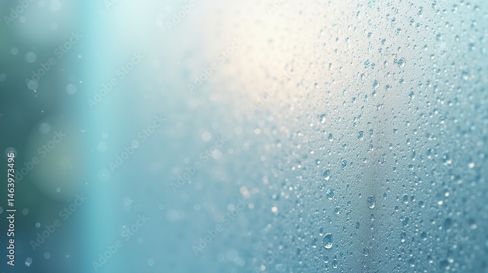 Fototapeta premium water drops on blue background