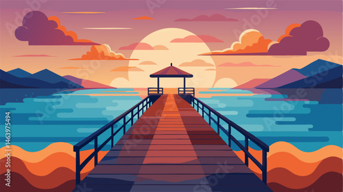 Surrounded by the tranquil sound of crashing waves the pier at sunset is an idyllic spot for mindfulness and reflection.