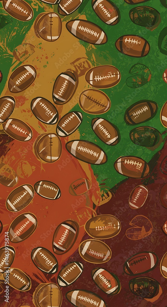 Fototapeta premium Autumn Game Day Frenzy