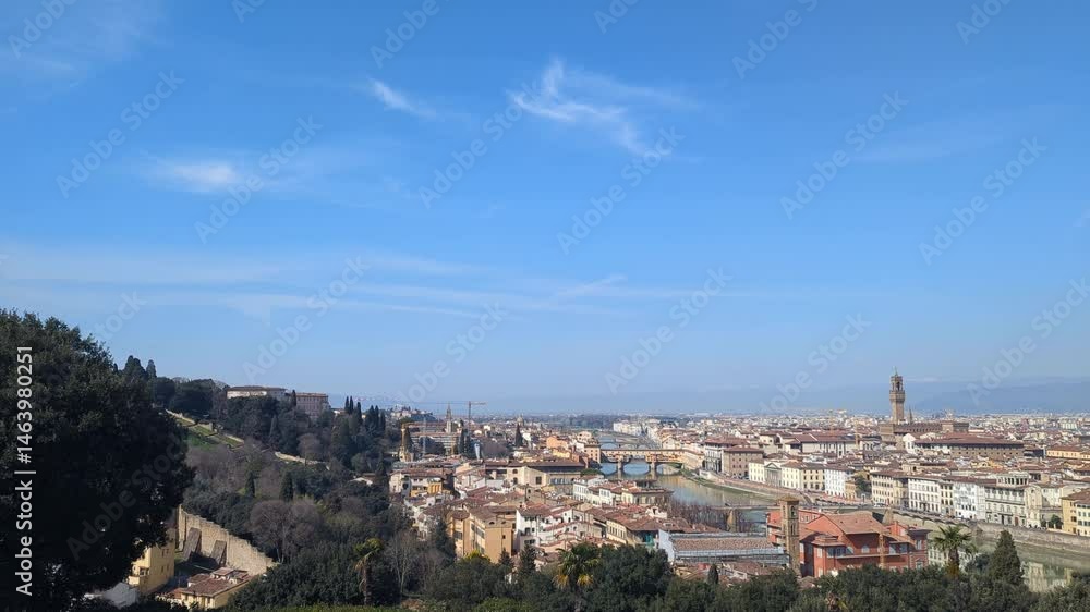 Explore Florence from above. This aerial shot captures the essence of a historic city known for art and culture. Perfect for travel and tourism projects. Explore Florence from above. This aerial shot captures the essence of a historic city known for art and culture. Perfect for travel and tourism projects.